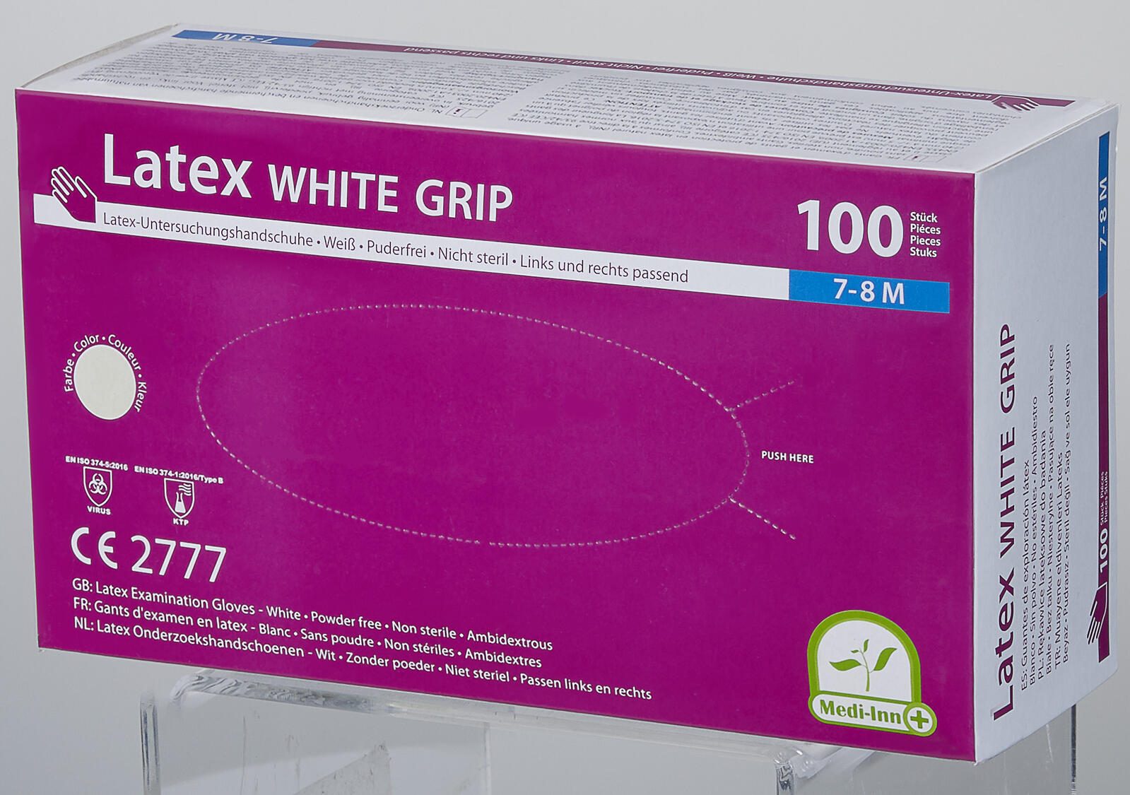 PAPSTAR Einmalhandschuhe white grip M transparent