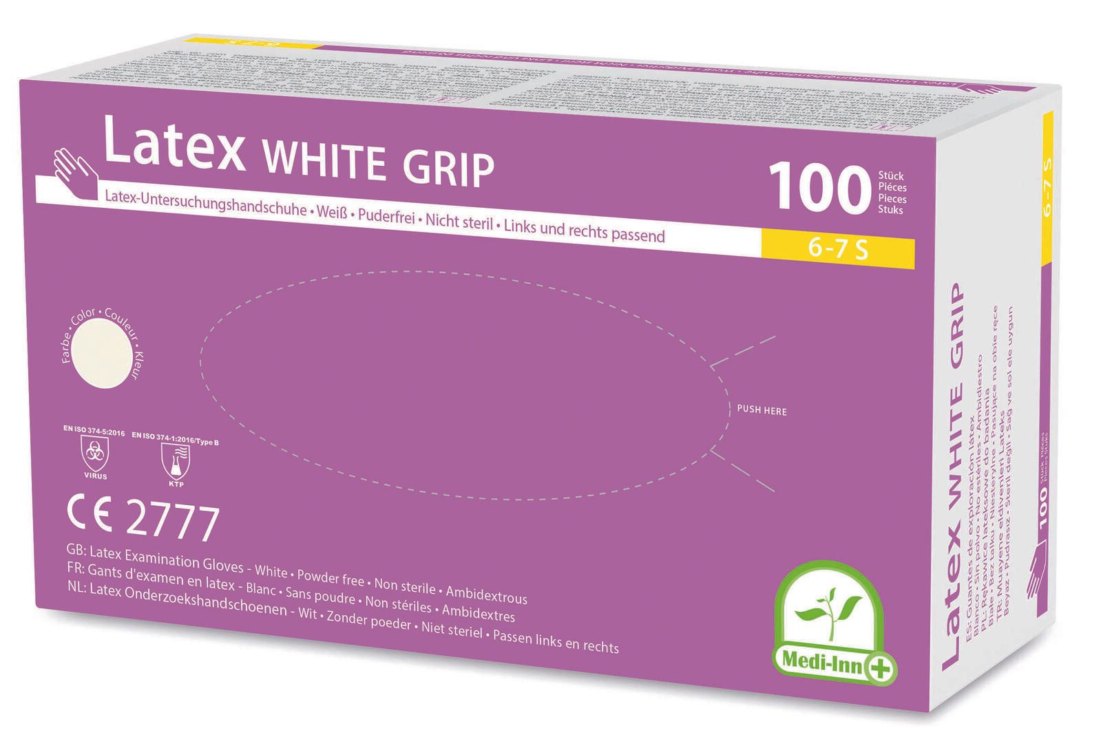 PAPSTAR Einmalhandschuhe white grip S transparent