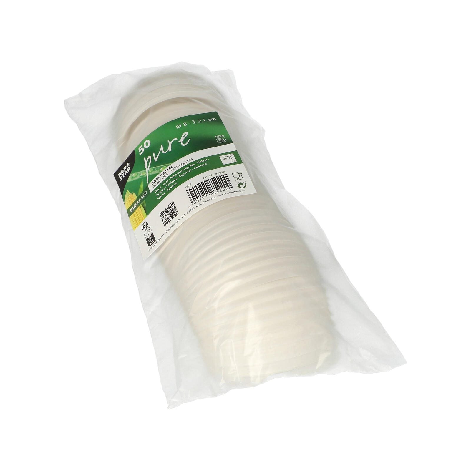 PAPSTAR pure Deckel für Einweg-Kaffeebecher 8 cm weiß
