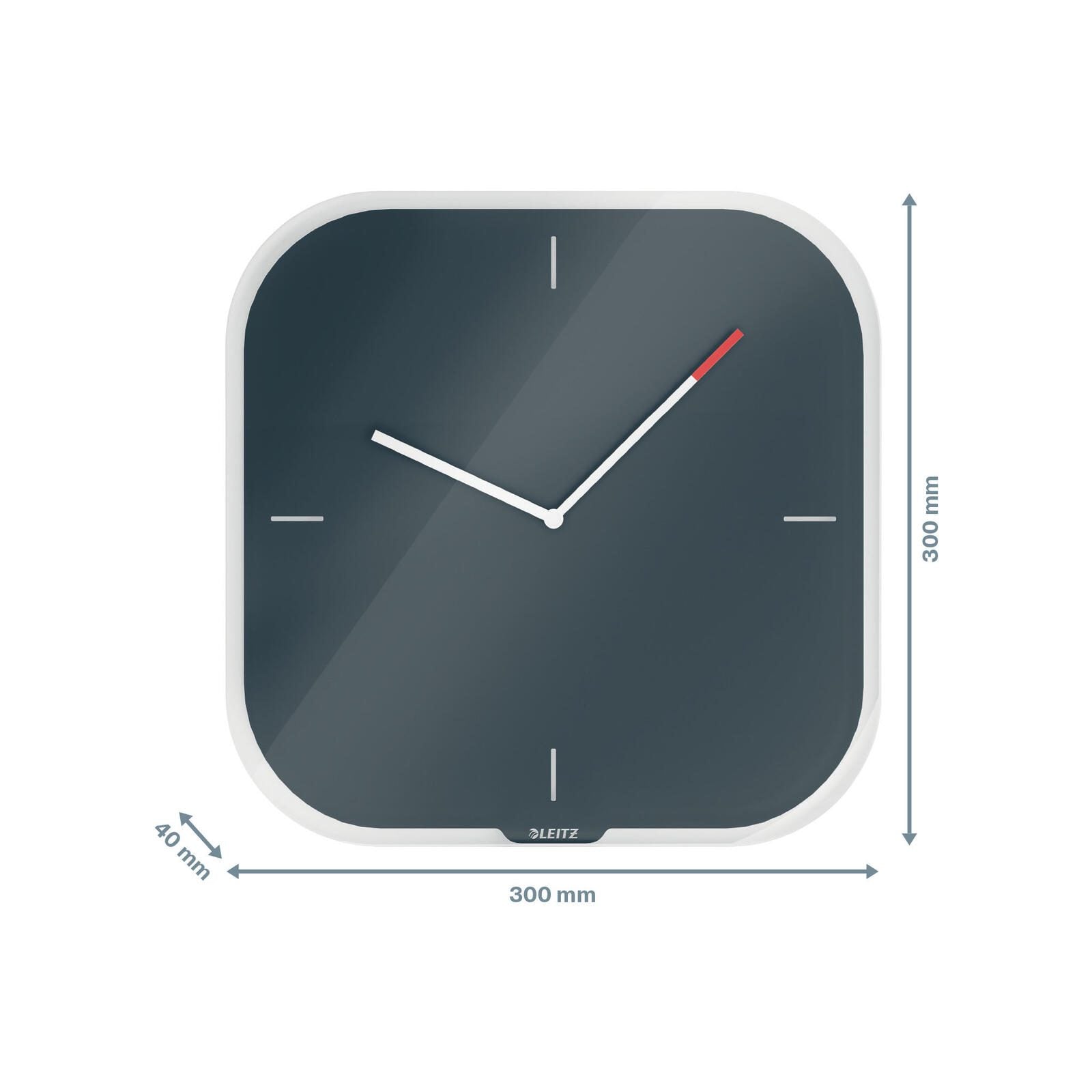 LEITZ Wanduhr Cosy grau