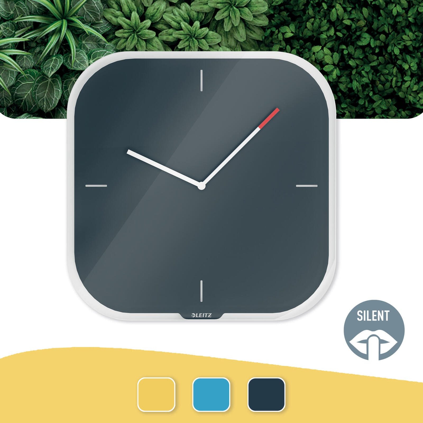 LEITZ Wanduhr Cosy grau