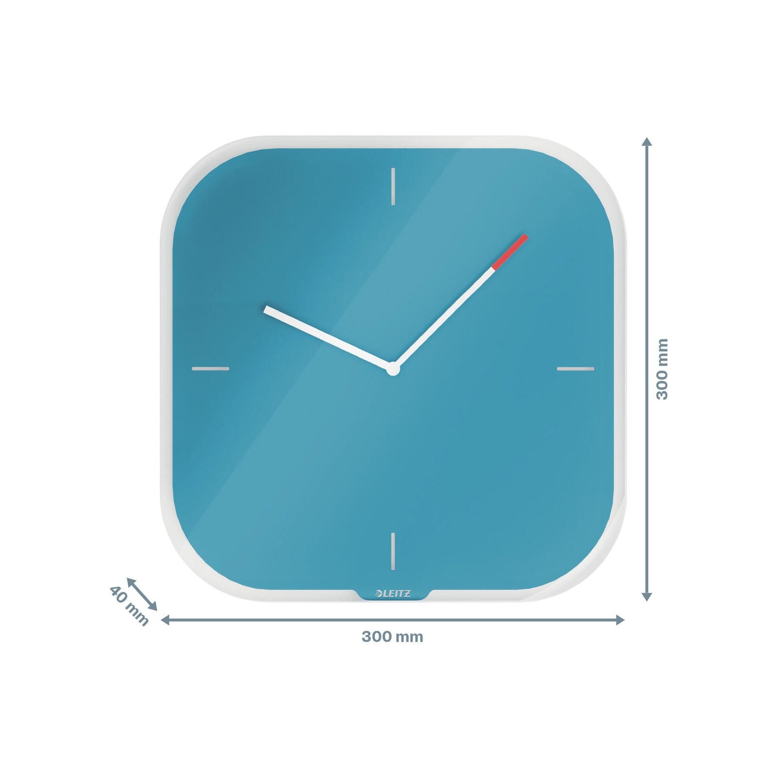 LEITZ Wanduhr Cosy blau