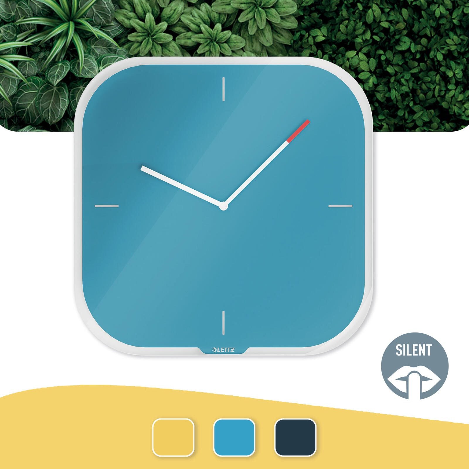 LEITZ Wanduhr Cosy blau