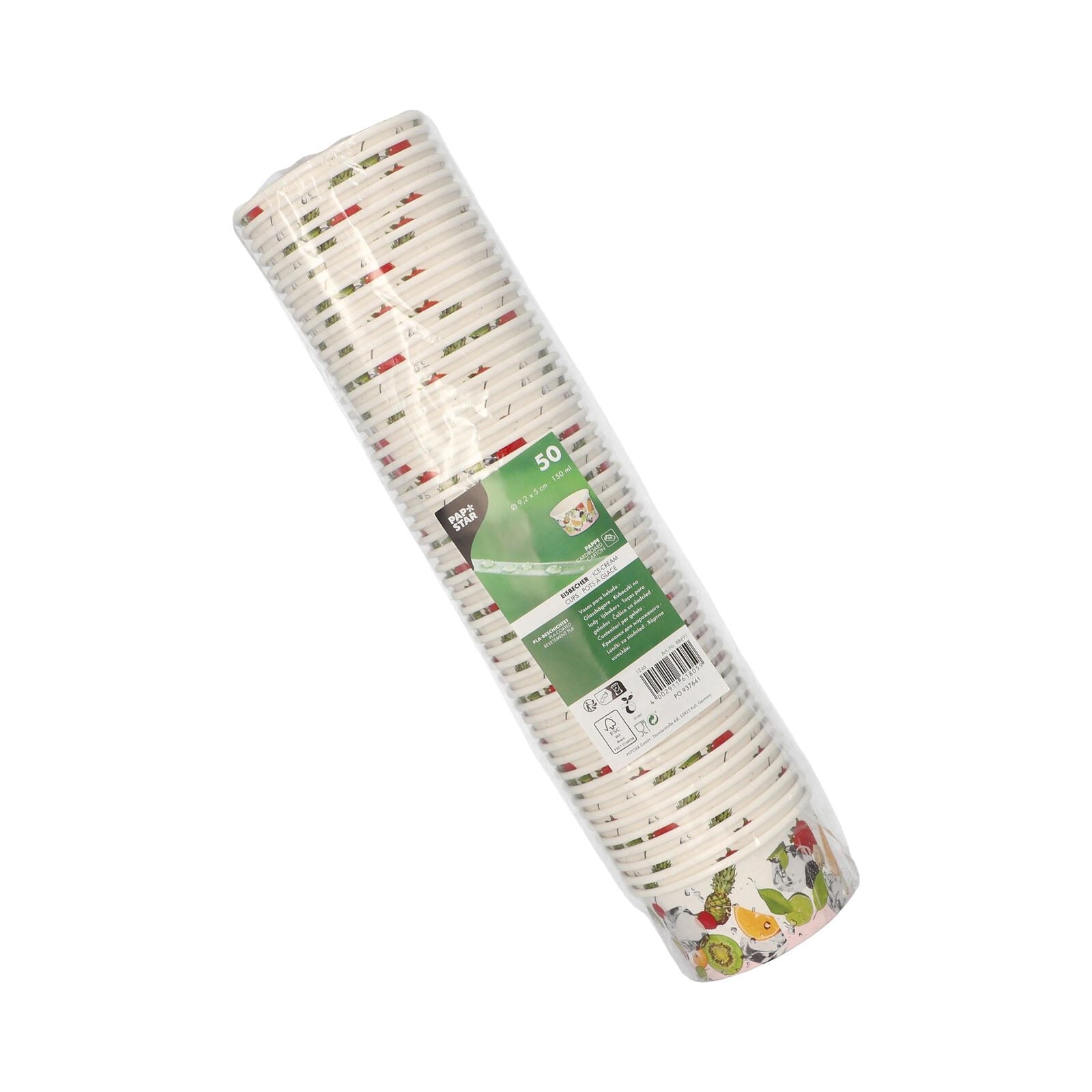 PAPSTAR Papp-Eisbecher 8.5 cm 150 ml weiß