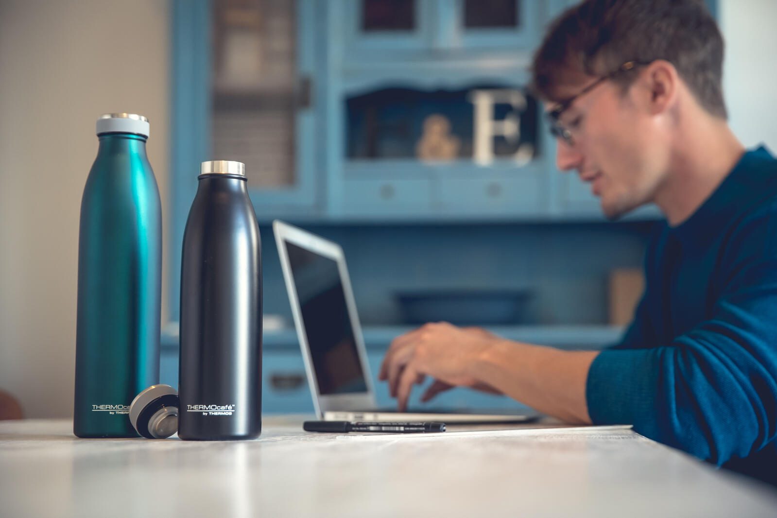 THERMOS® Isolierflasche TC Bottle 0,75l blau
