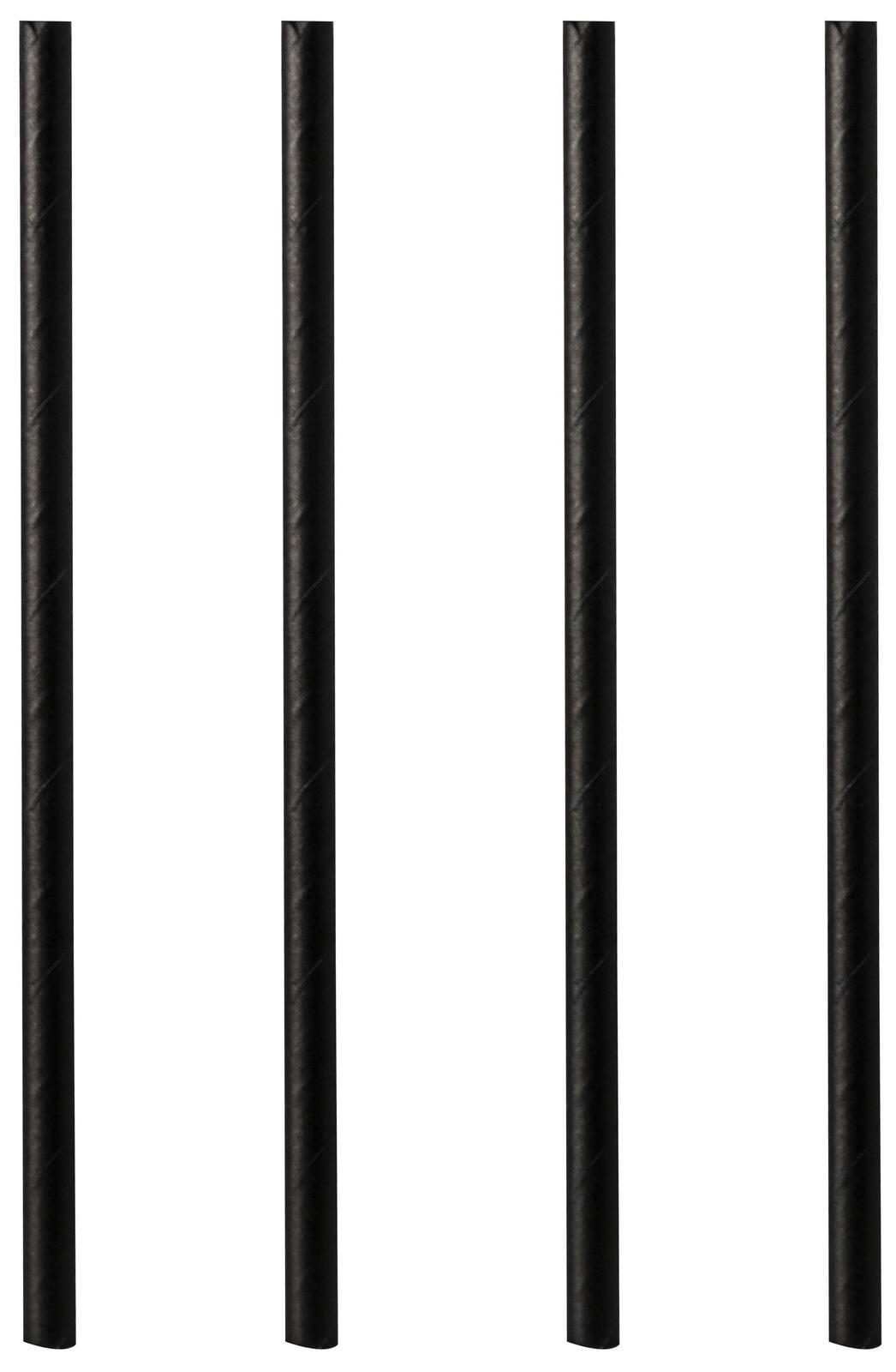 PAPSTAR Cocktail-Strohhalme pure schwarz
