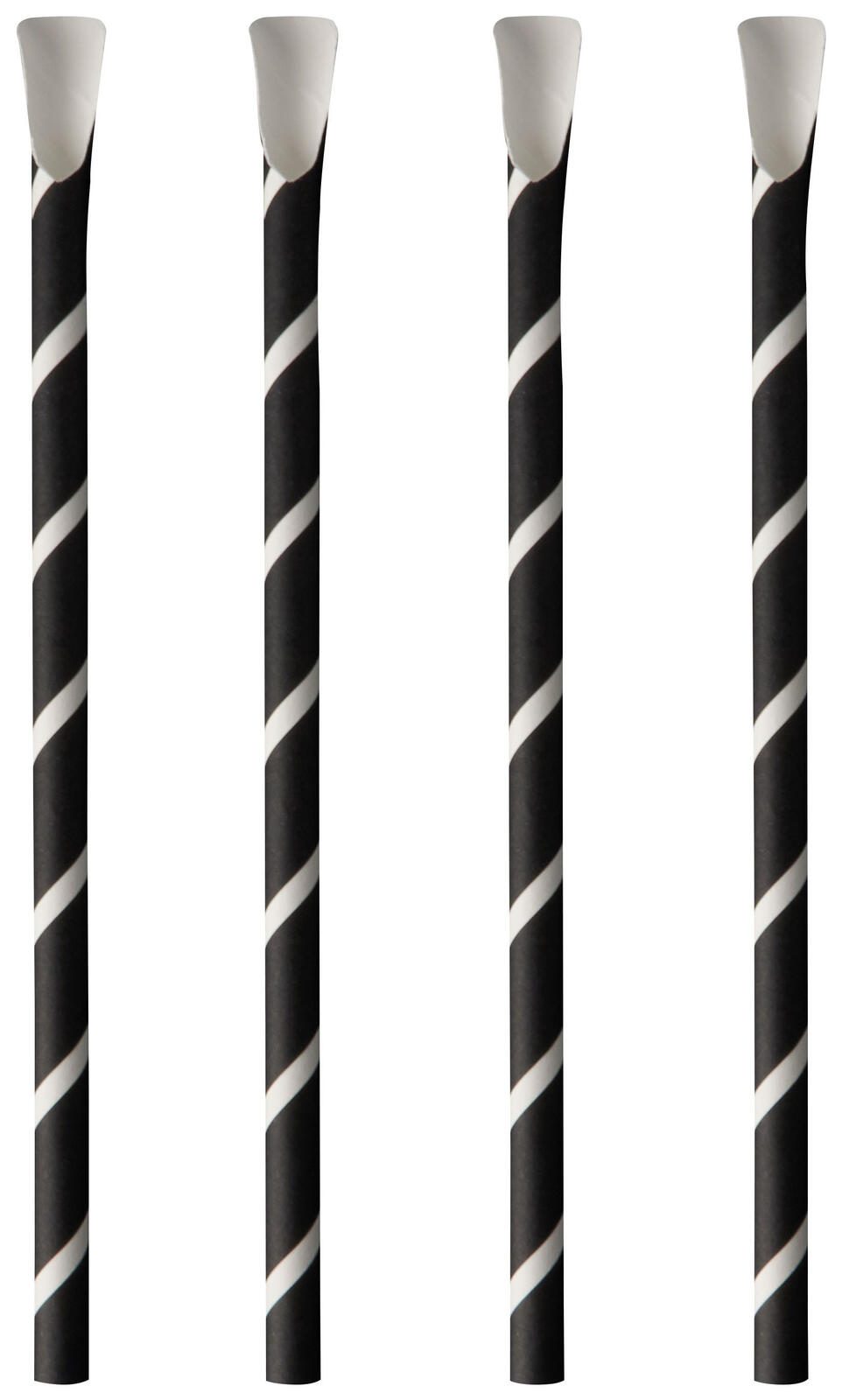 PAPSTAR Strohhalme pure schwarz, weiß