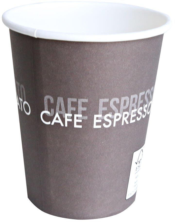 HYGOSTAR Einweg-Kaffeebecher 8 cm 0,2 l braun