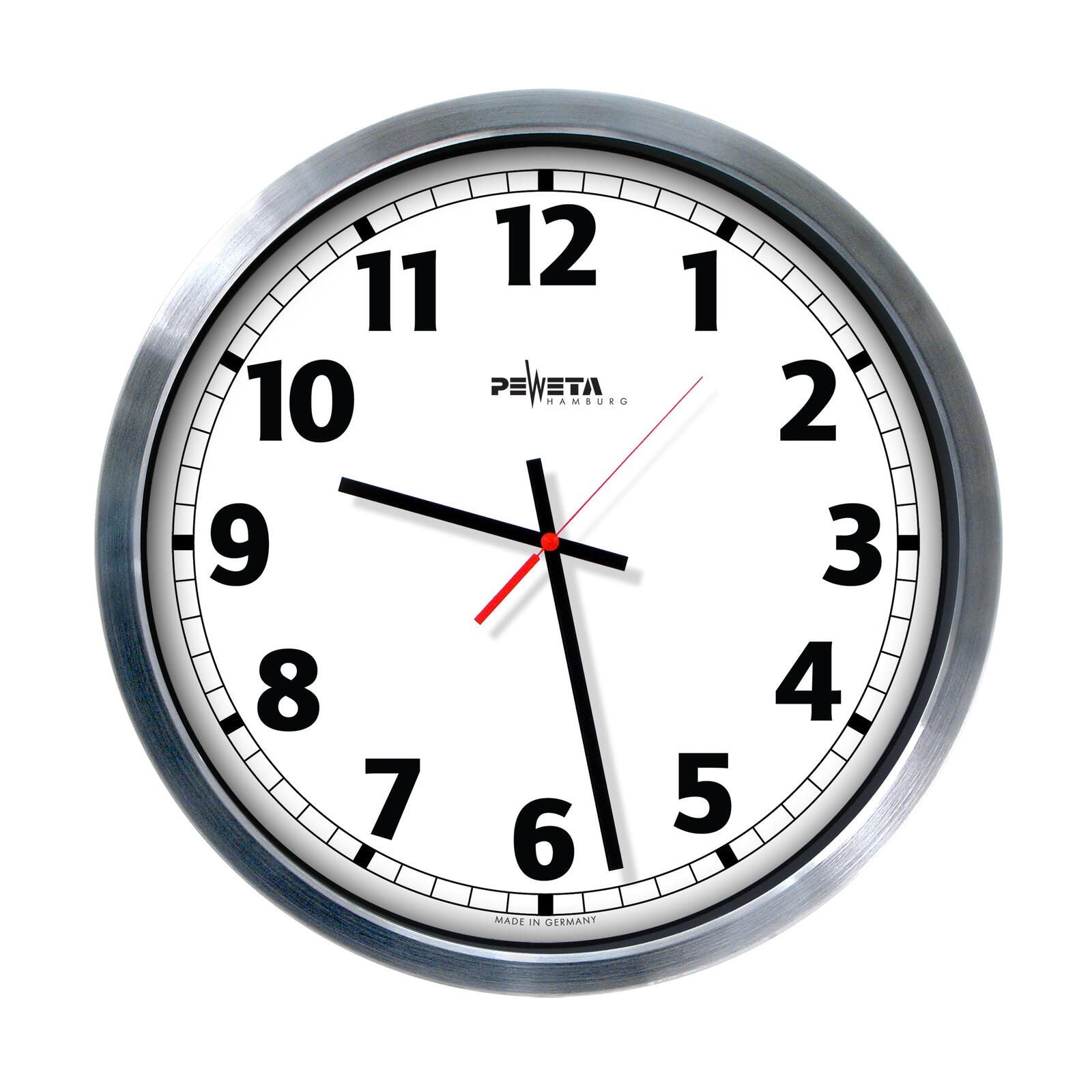 PEWETA Funkwanduhr Ø 50 cm silber