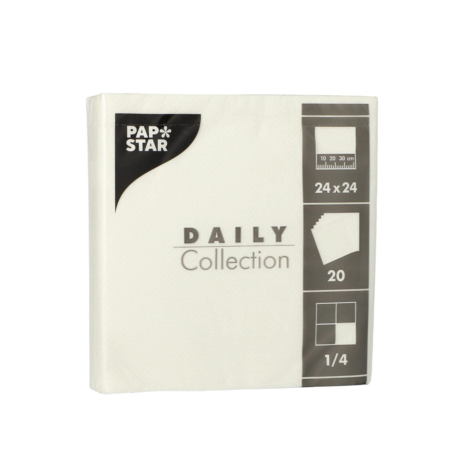 PAPSTAR Servietten 24,0 x 24,0 cm 2-lagig weiß