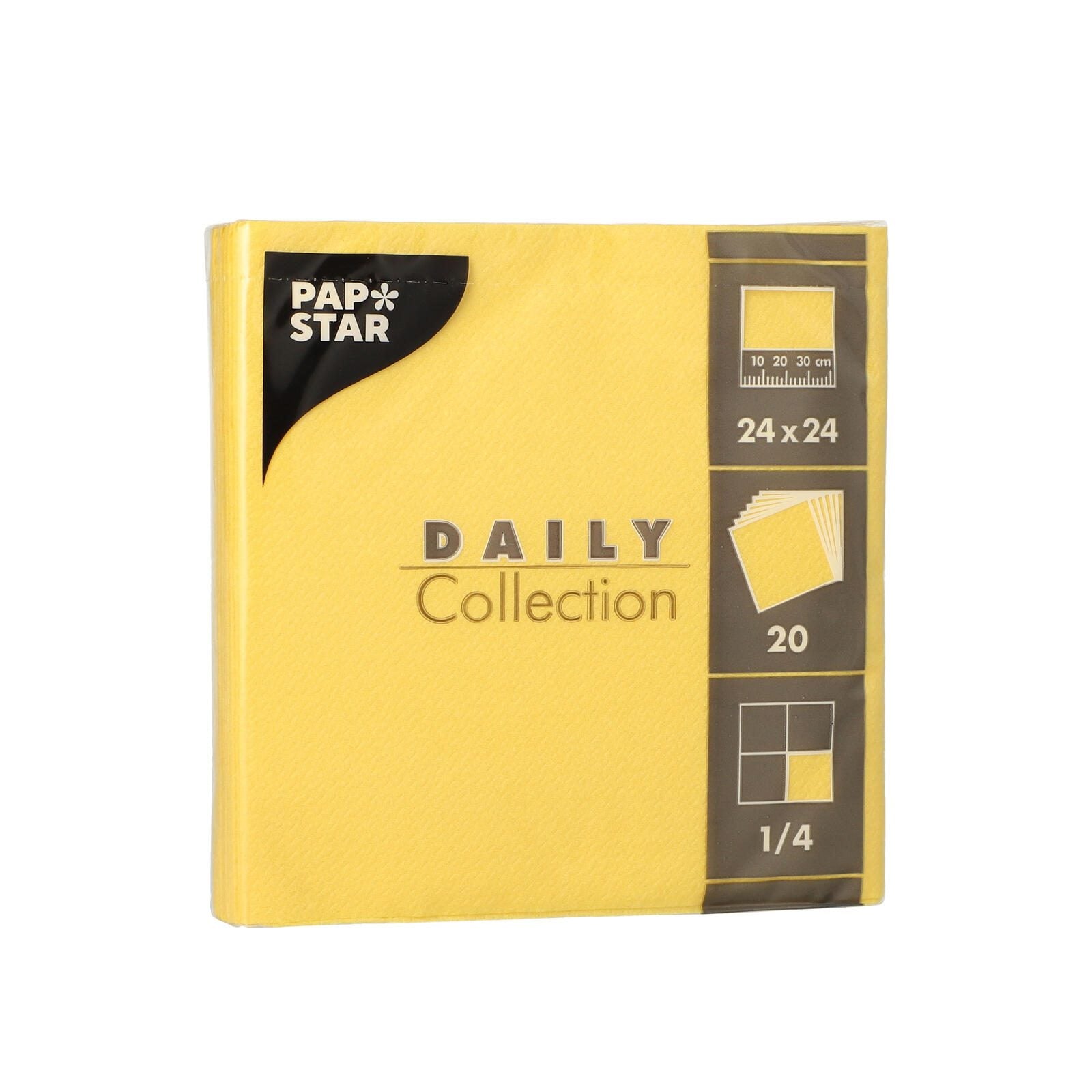 PAPSTAR Servietten 24,0 x 24,0 cm 2-lagig gelb