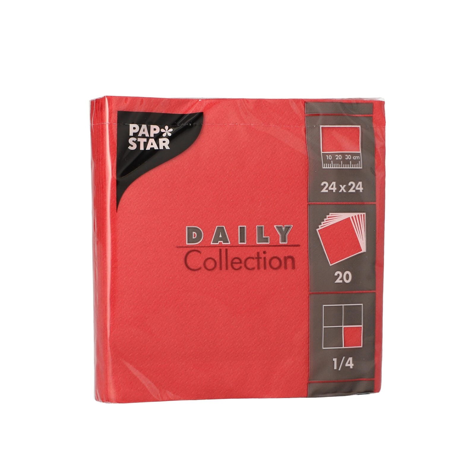 PAPSTAR Servietten 24,0 x 24,0 cm 2-lagig rot