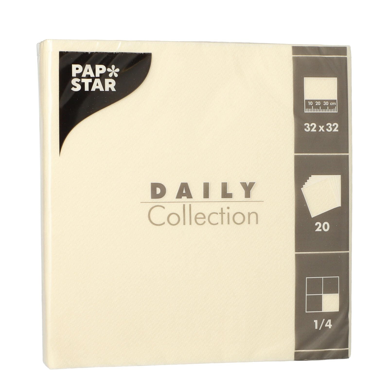 PAPSTAR Servietten 32,0 x 32,0 cm 2-lagig champagner