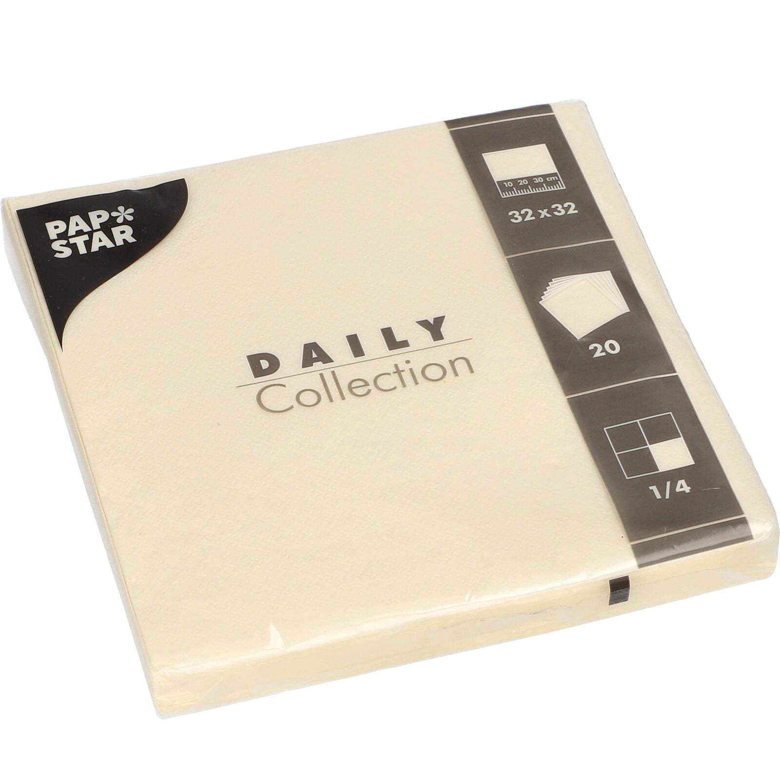 PAPSTAR Servietten 32,0 x 32,0 cm 2-lagig champagner