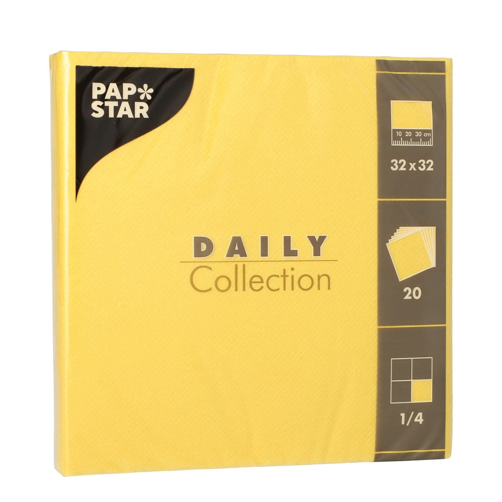 PAPSTAR Servietten 32,0 x 32,0 cm 2-lagig gelb