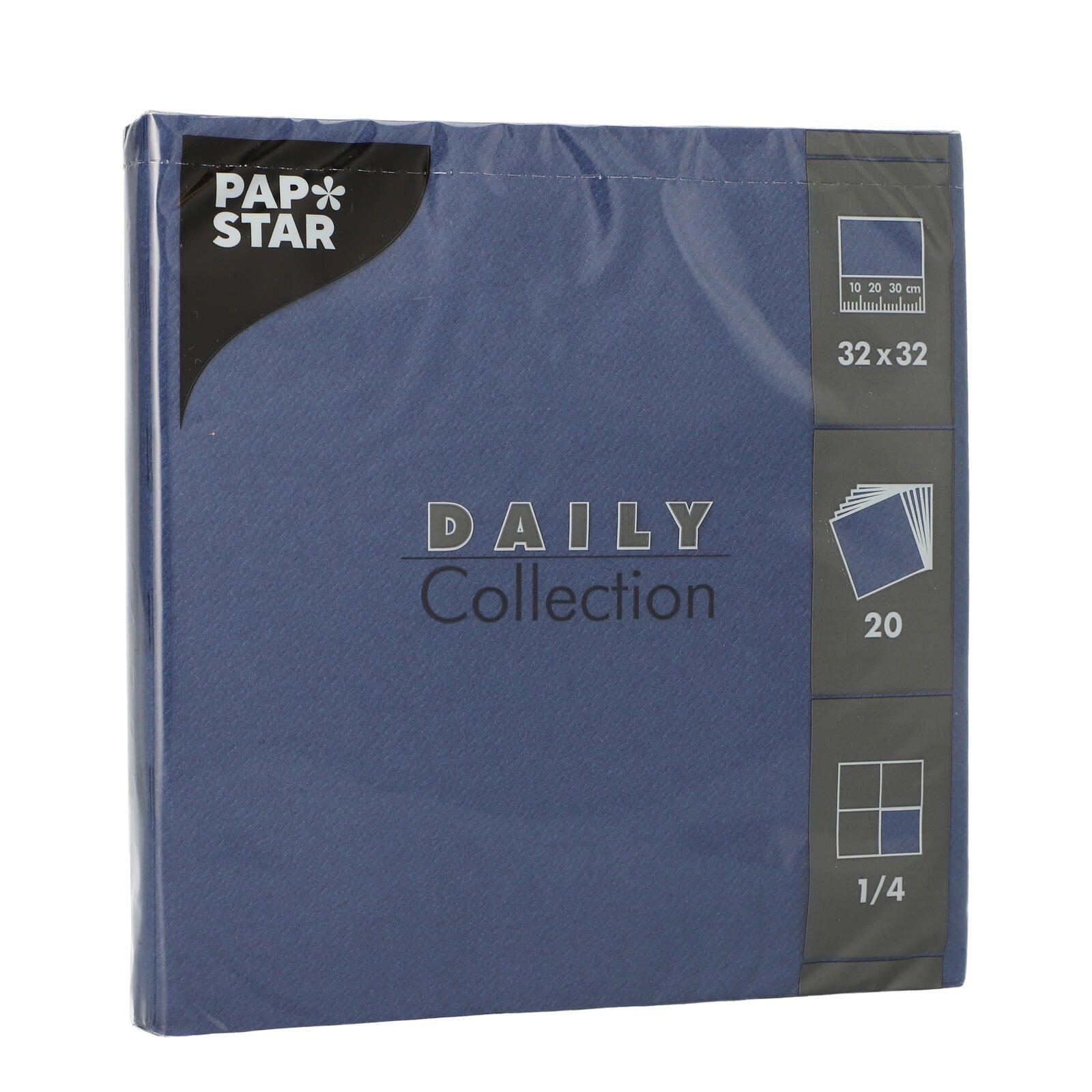 PAPSTAR Servietten 32,0 x 32,0 cm 2-lagig dunkelblau