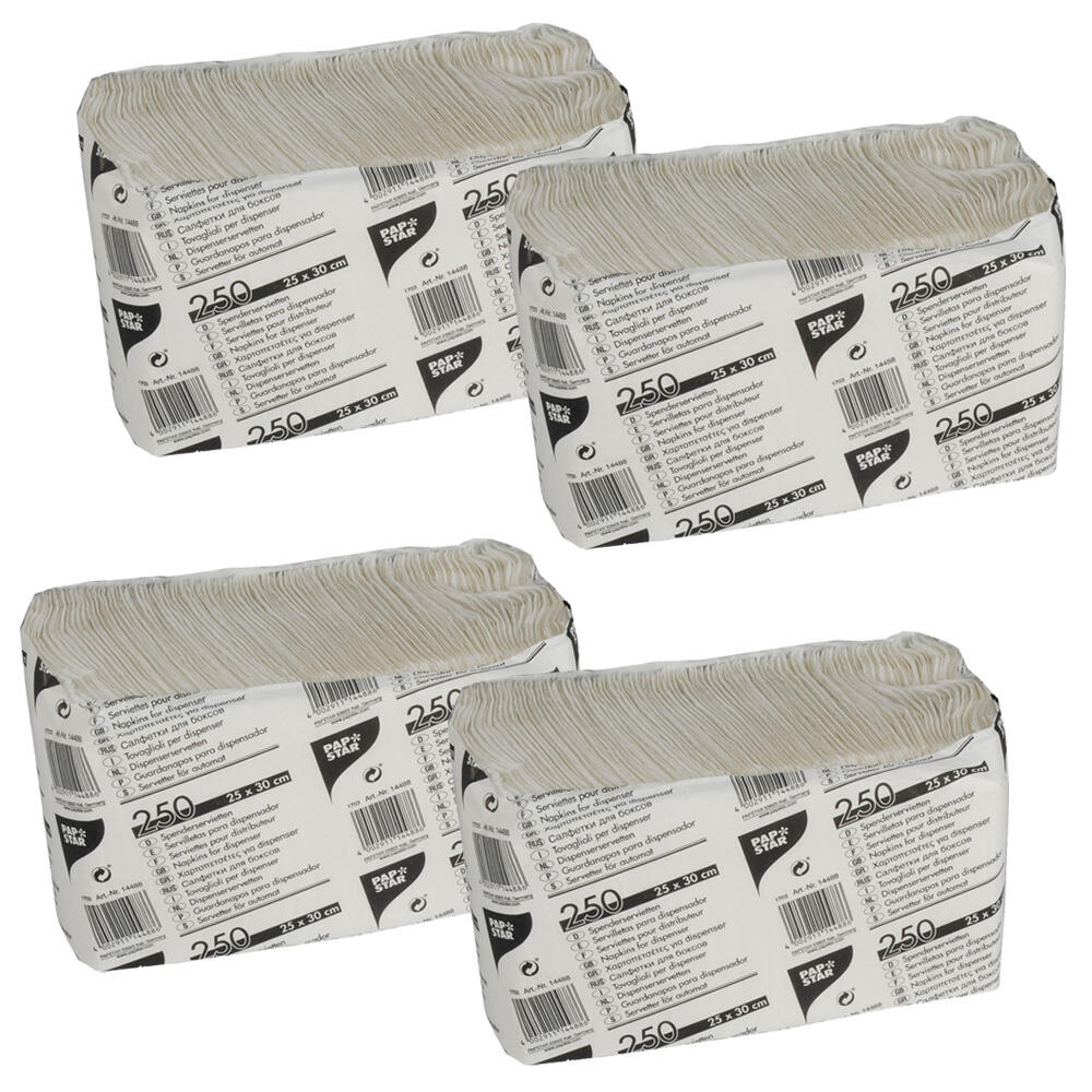 PAPSTAR Servietten 25,0 x 30,0 cm 1-lagig weiß