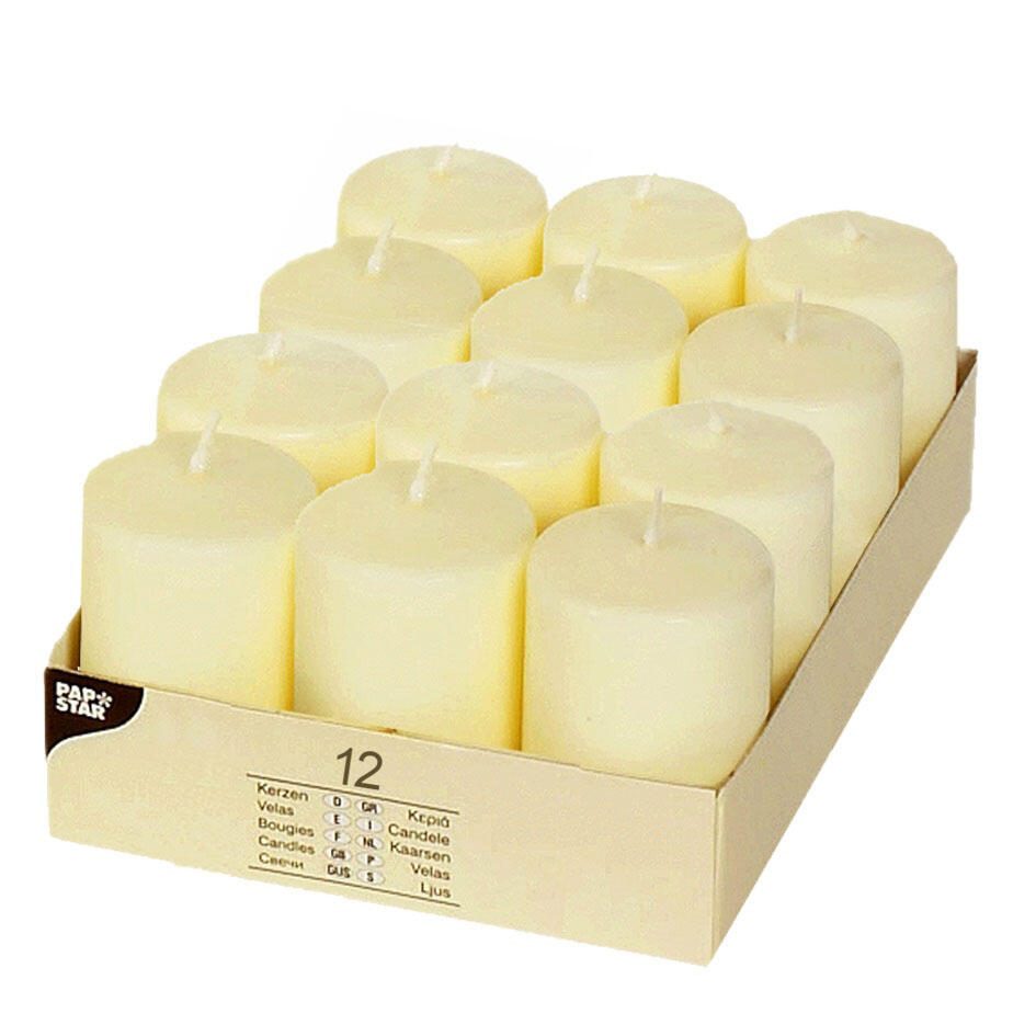 PAPSTAR Kerzen 6 cm elfenbein