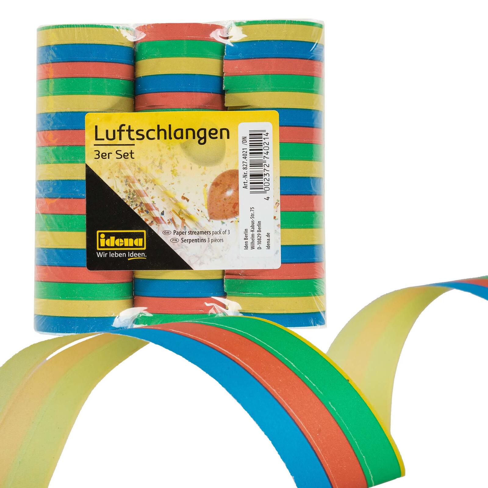 Idena Luftschlangen bunt