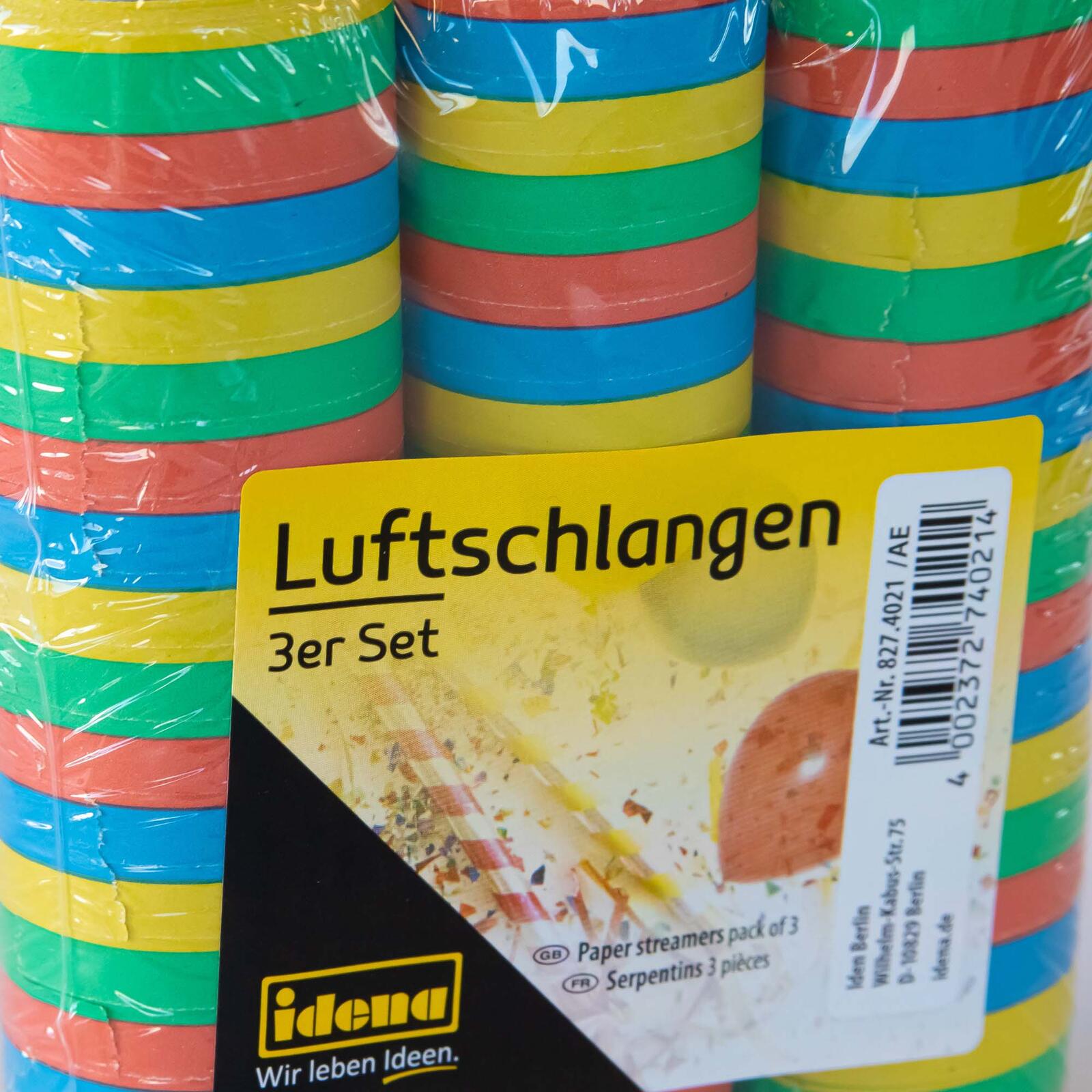 Idena Luftschlangen bunt