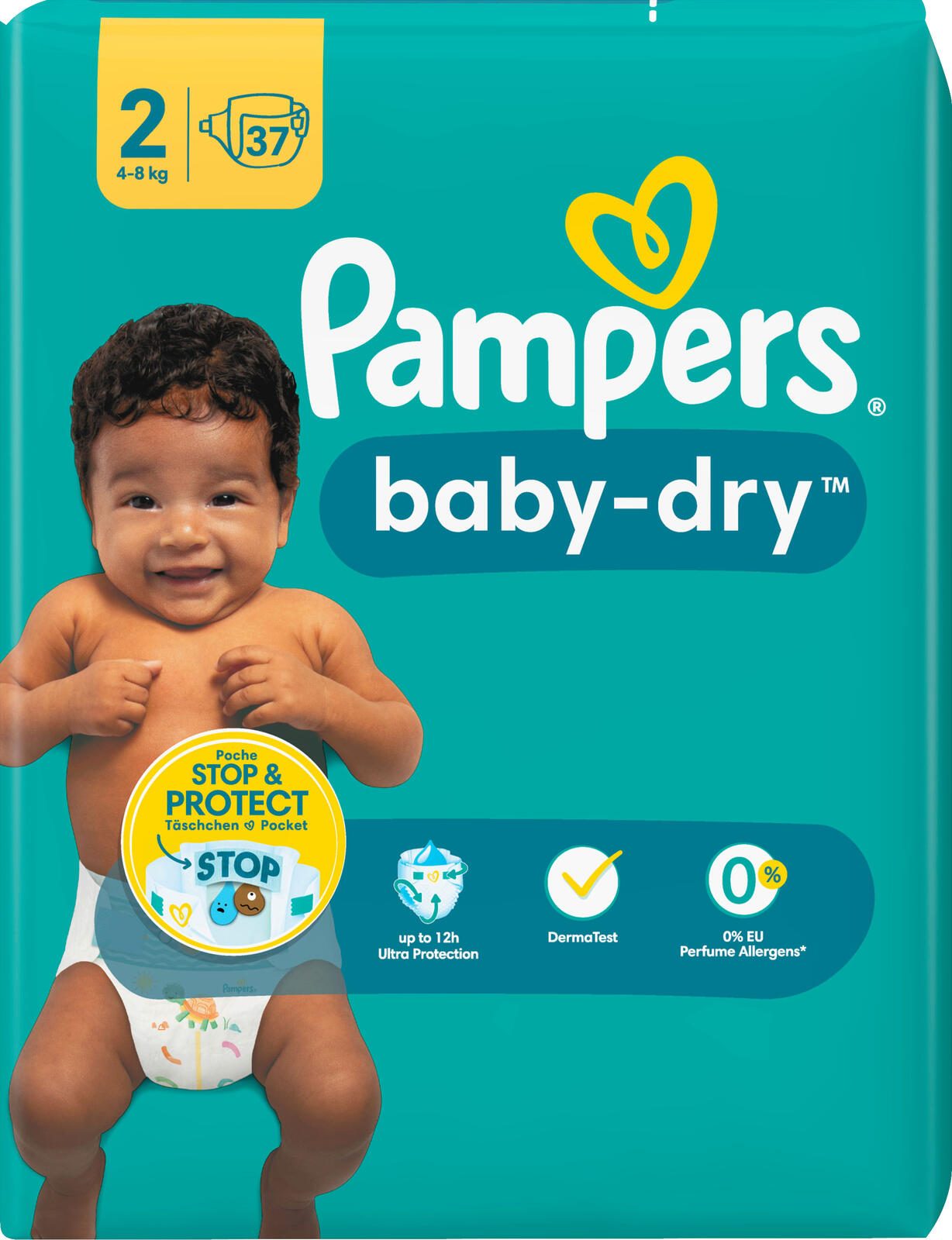 Pampers® Windeln Baby Dry Größe 2 (4-8kg) für Neugeborene (0-3 Monate)