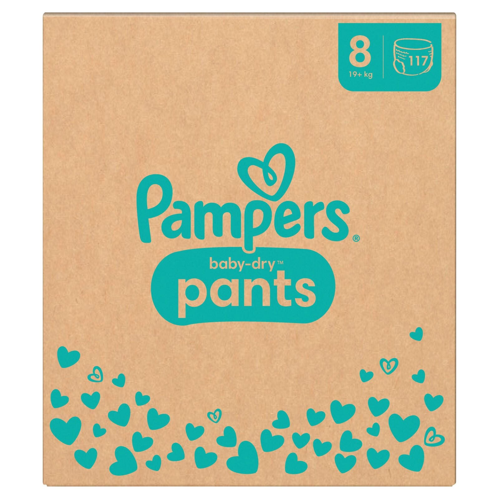 Pampers® Windeln Baby Dry Größe 8 (19+kg) für Kids und Teens (4-12 Jahre)