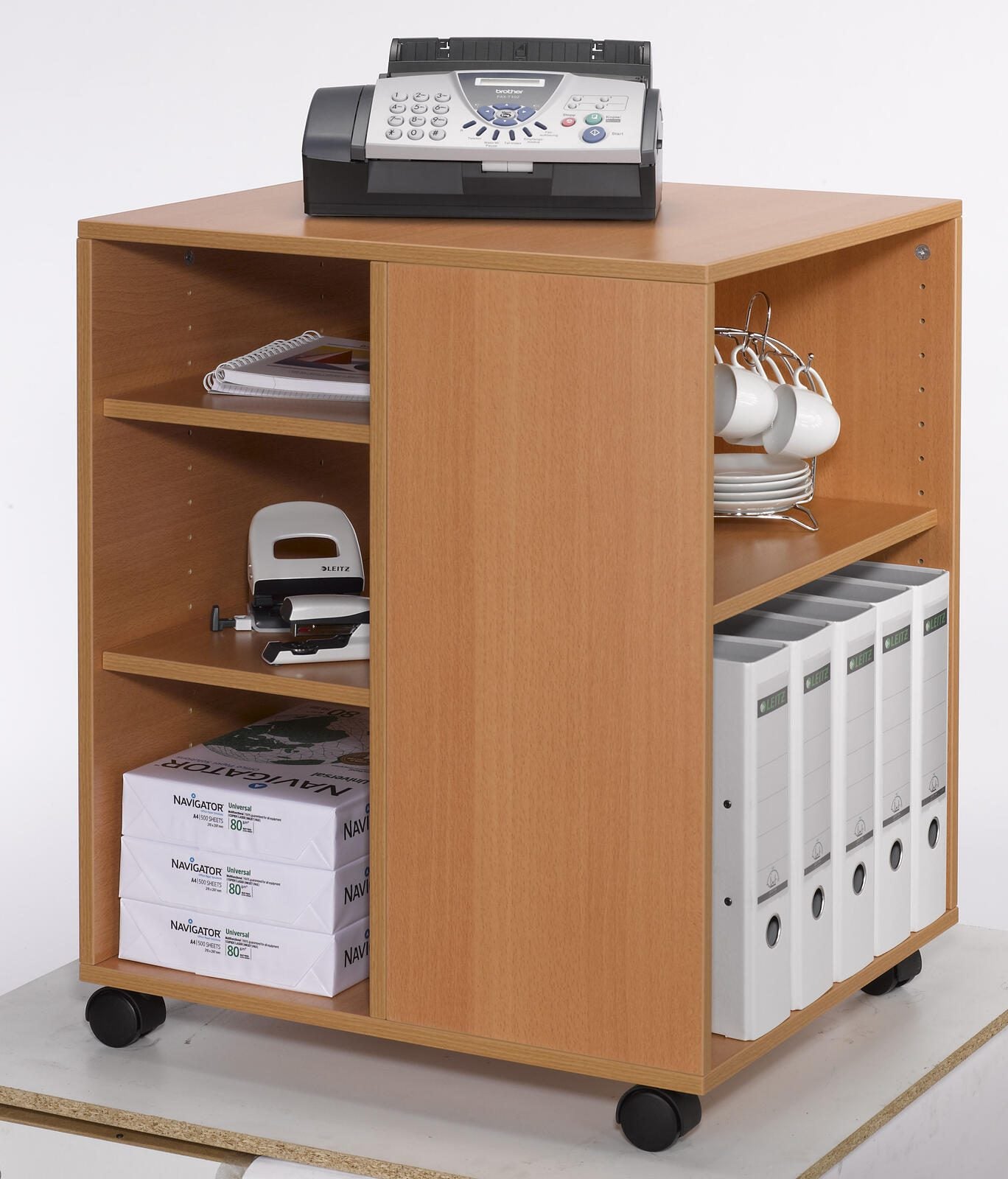 DURABLE Bürowagen 52,8 x 59,2 x 74,8 cm buche