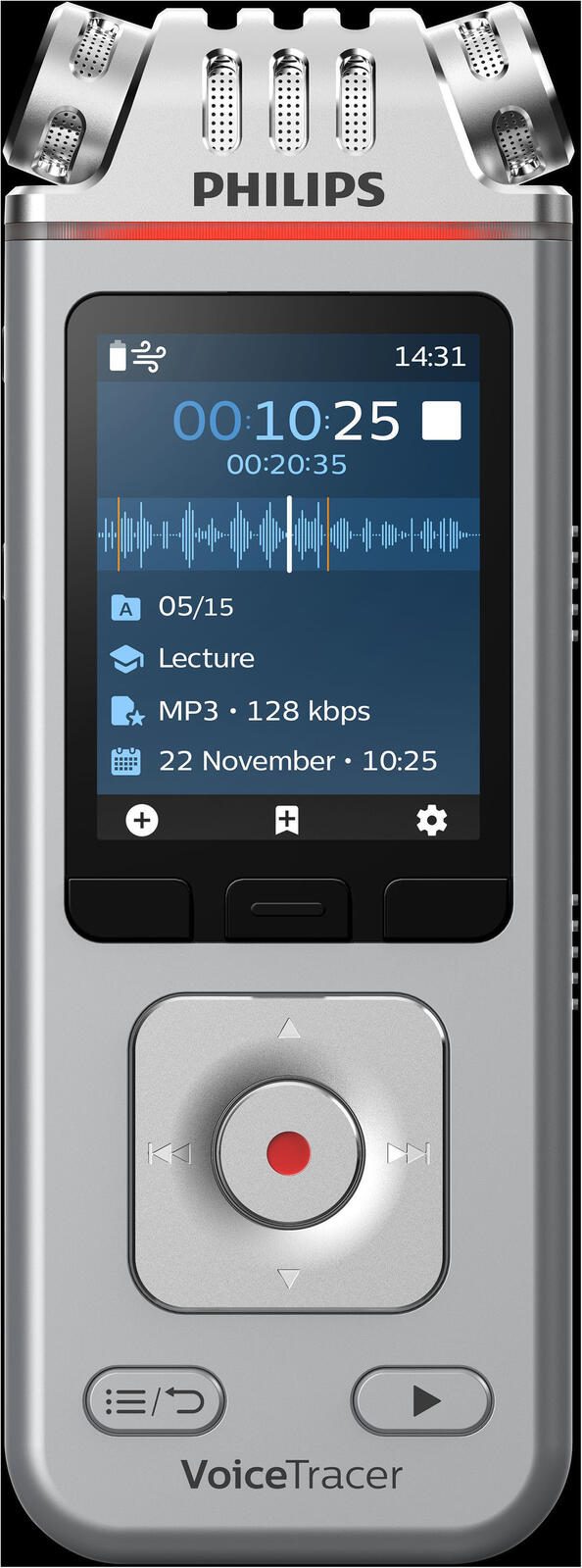 PHILIPS DVT4110 digitales Diktiergerät 8 GB
