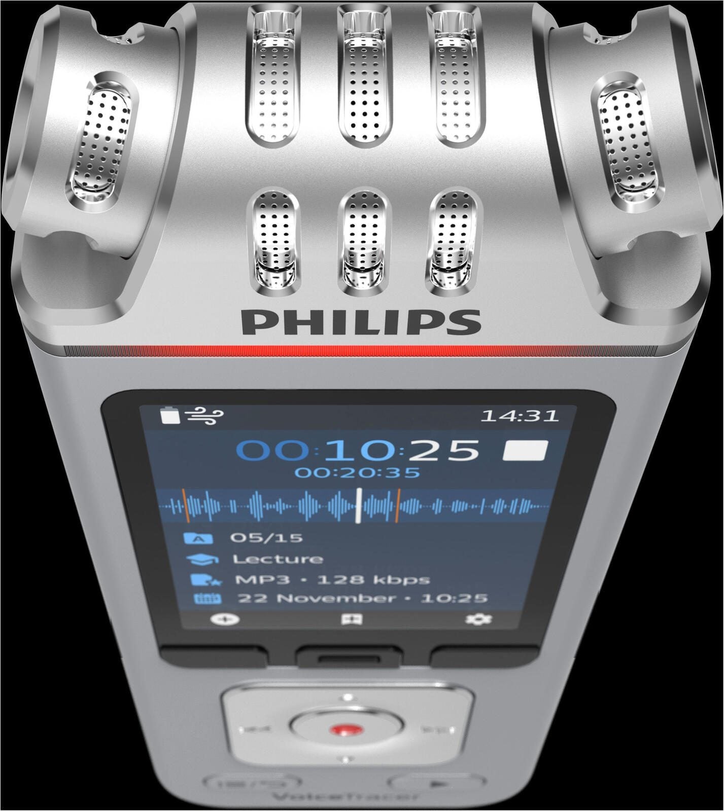 PHILIPS DVT4110 digitales Diktiergerät 8 GB