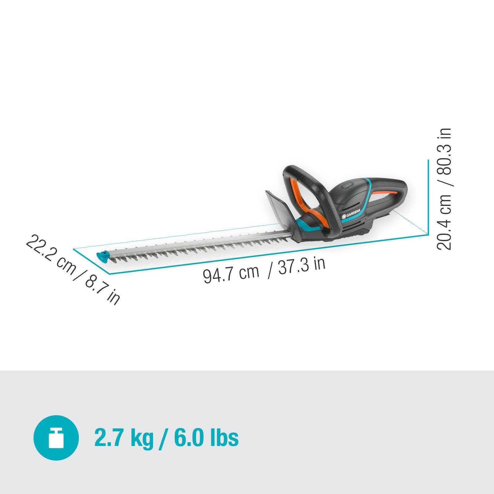 GARDENA ComfortCut 50/18V solo Akku-Heckenschere