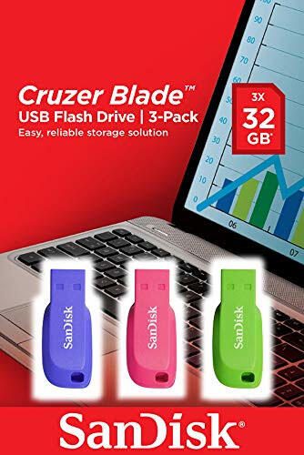 SanDisk Cruzer Blade USB-Stick 32 GB, 3-Pack