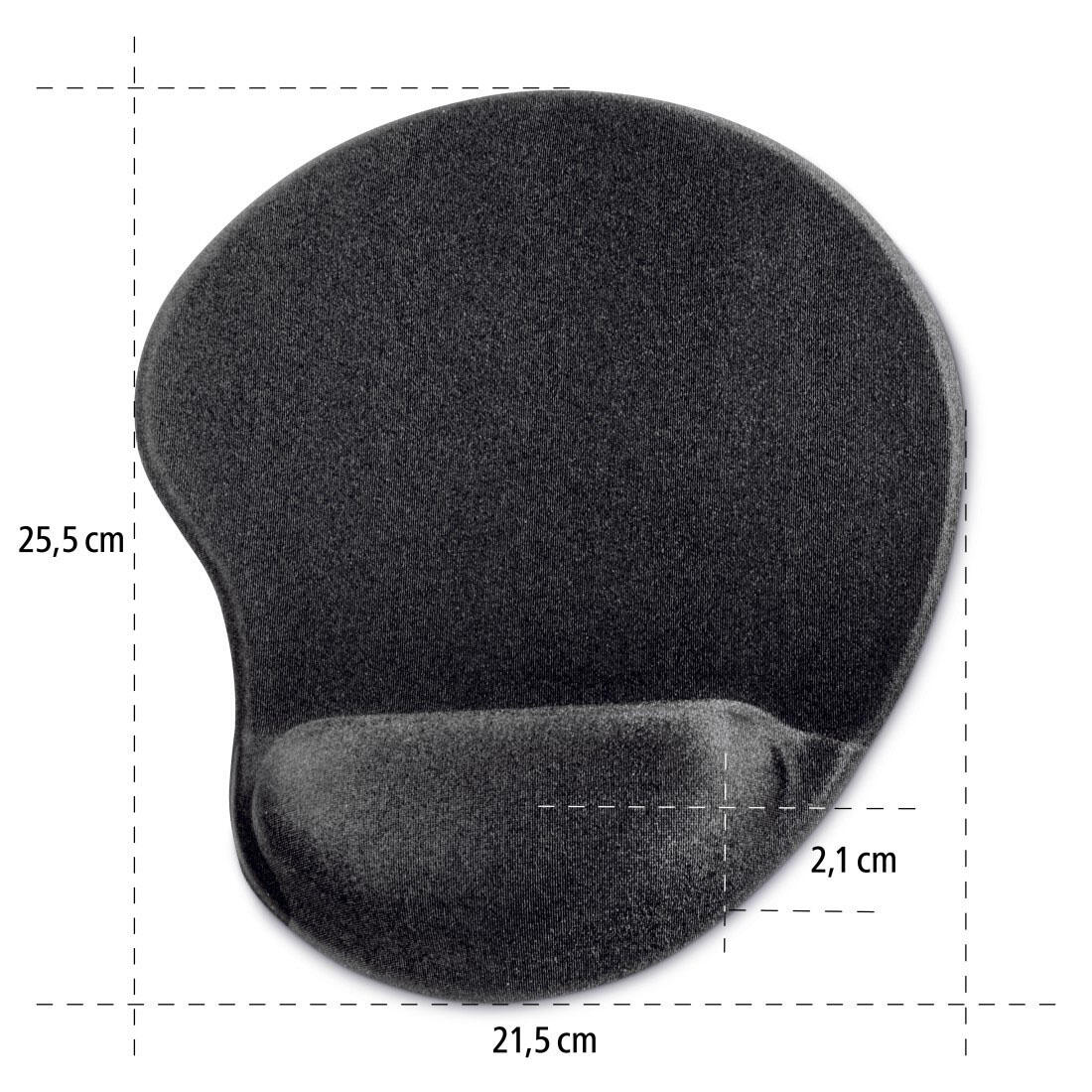 Hama Mousepad mit Handgelenkauflage Ergonomic schwarz