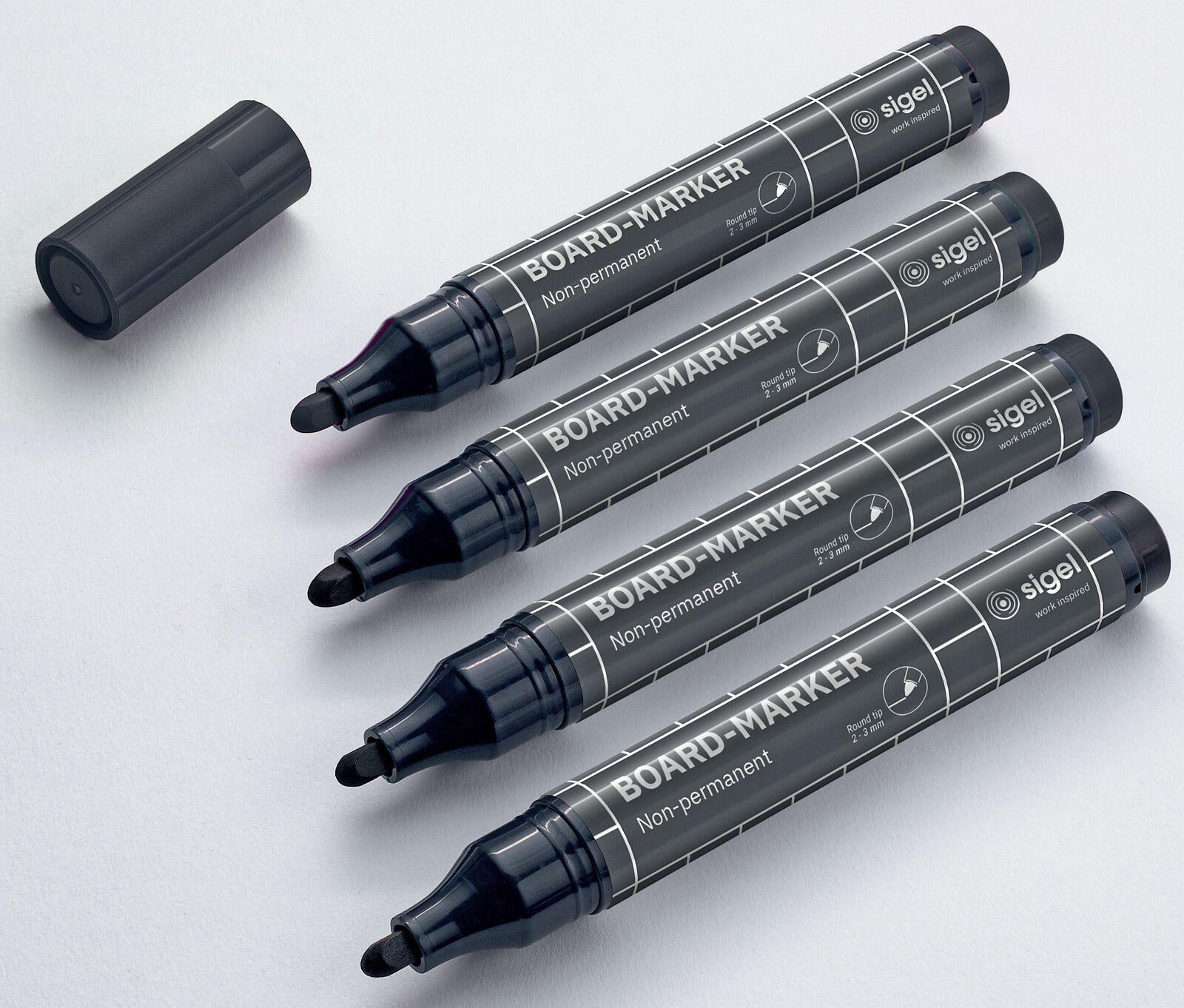 SIGEL Whiteboard- und Flipchart-Marker 2.0 - 3.0 mm Schwarz