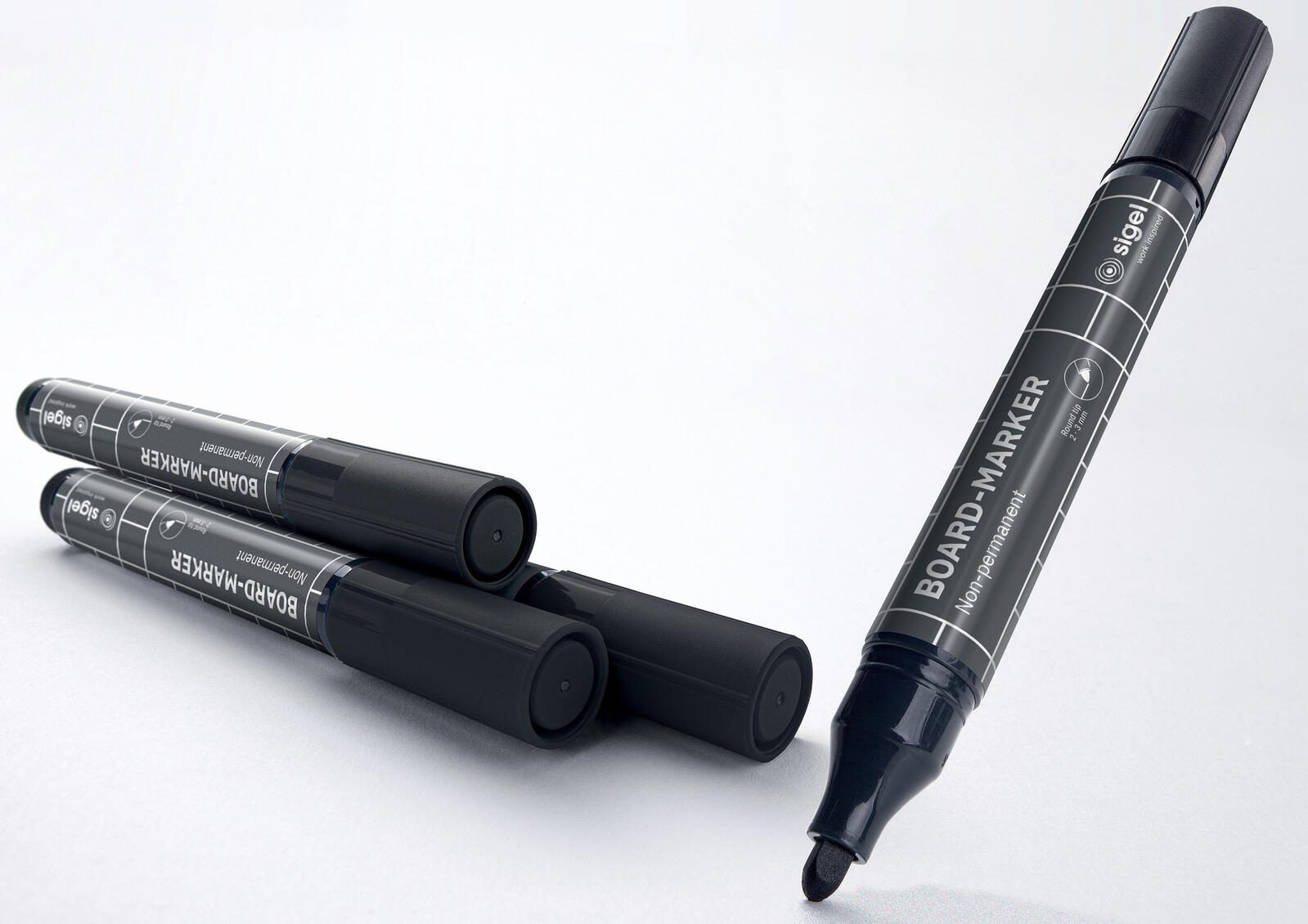 SIGEL Whiteboard- und Flipchart-Marker 2.0 - 3.0 mm Schwarz