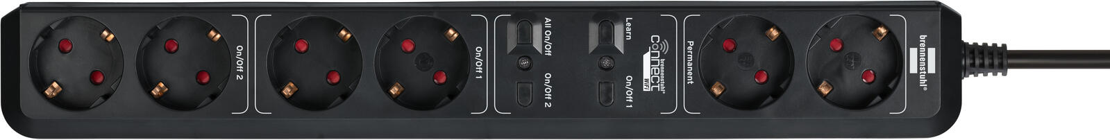 brennenstuhl WLAN-Steckdosenleiste Connect Eco-Line 6-fach