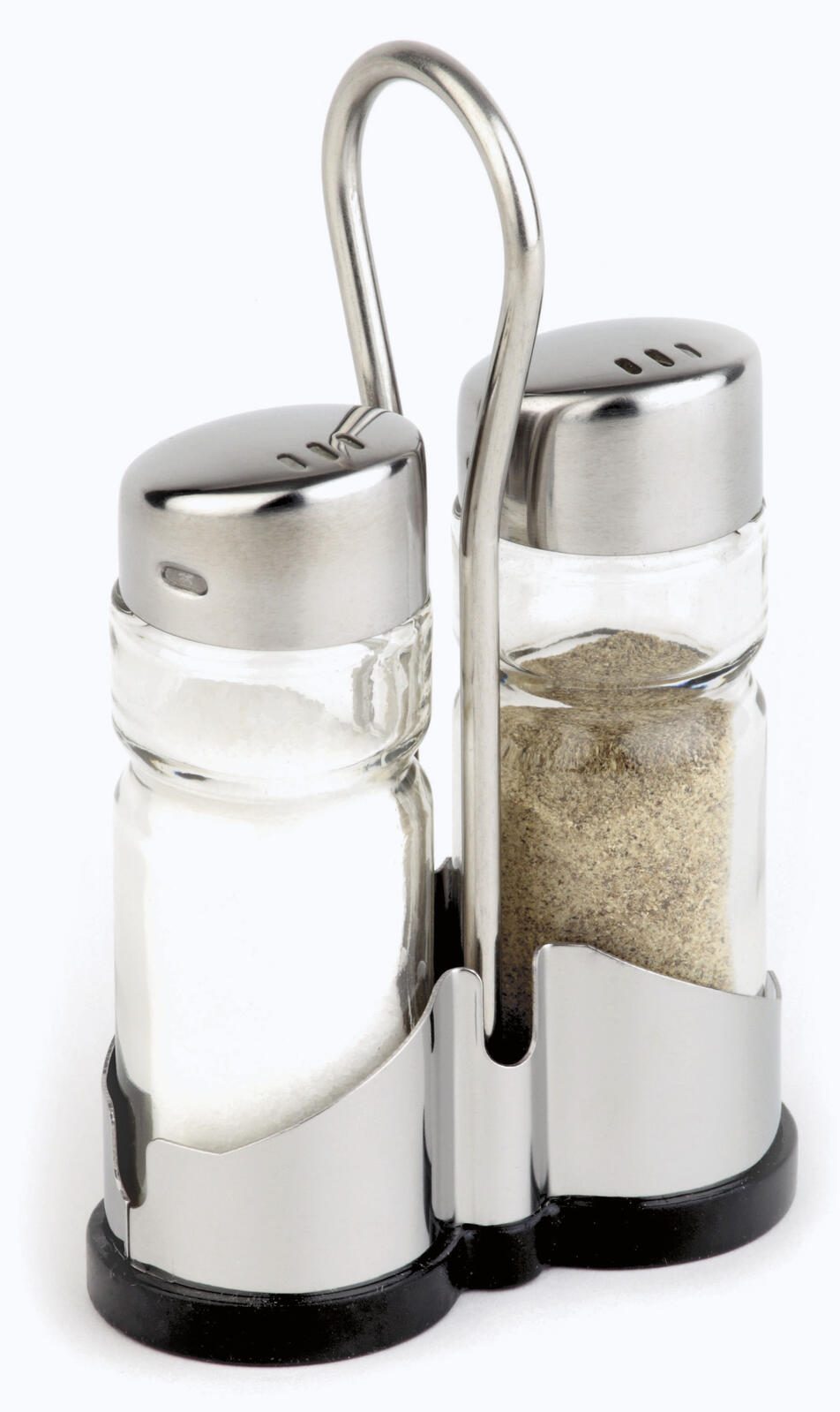 Salz- & Pfefferstreuer-Set transparent/silber 13,0 cm