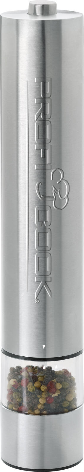 ProfiCook PC-PSM 1031 elektrisches Salz- & Pfeffermühlen-Set transparent/silber