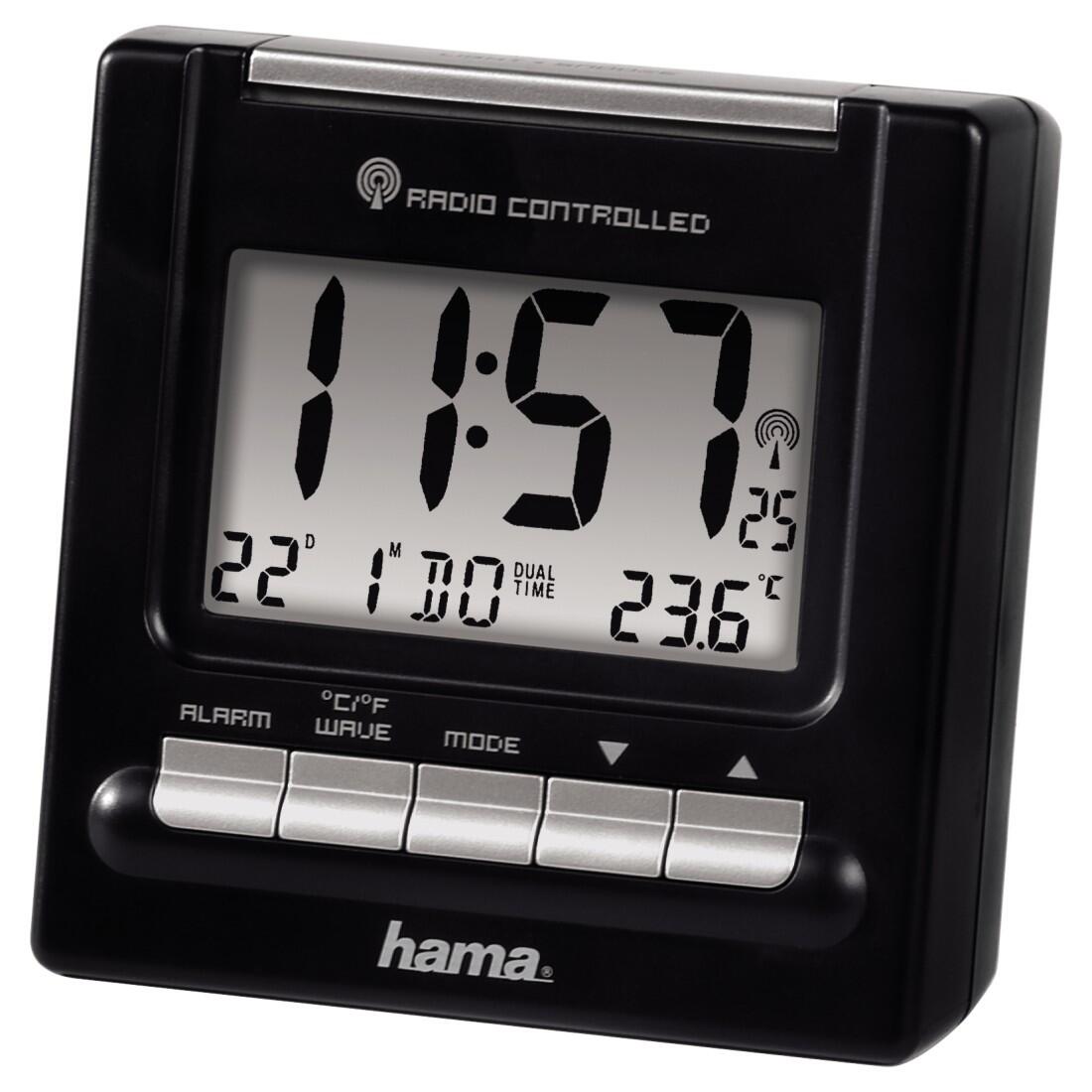 Hama digitaler Funkwecker RC200 schwarz