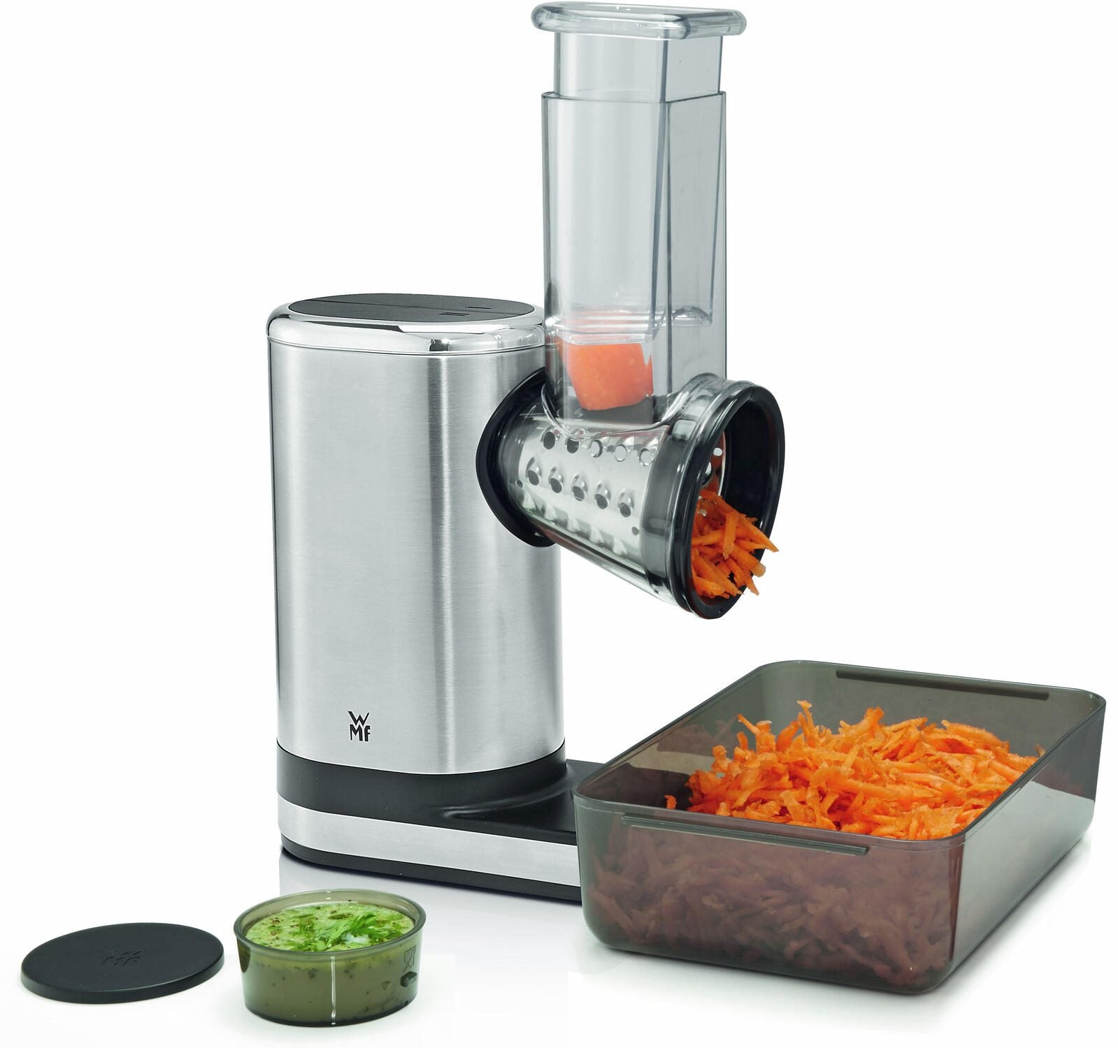WMF KÜCHENminis Salat-to-go elektrische Reibe silber/schwarz