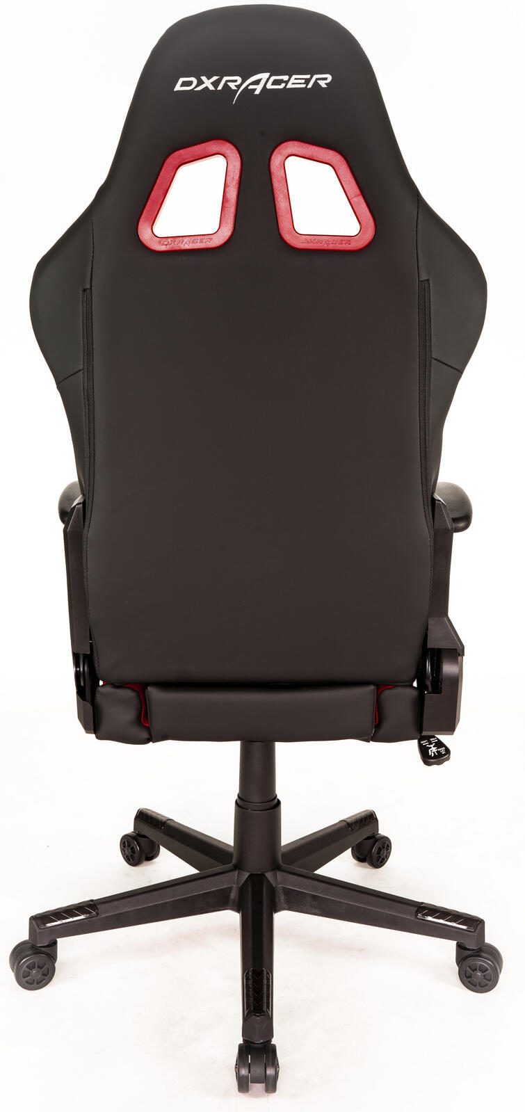 DXRacer Prince Serie OH-PF188-NRW Gaming-Stuhl - Regular / L - PVC Kunstleder - schwarz/rot/weiß