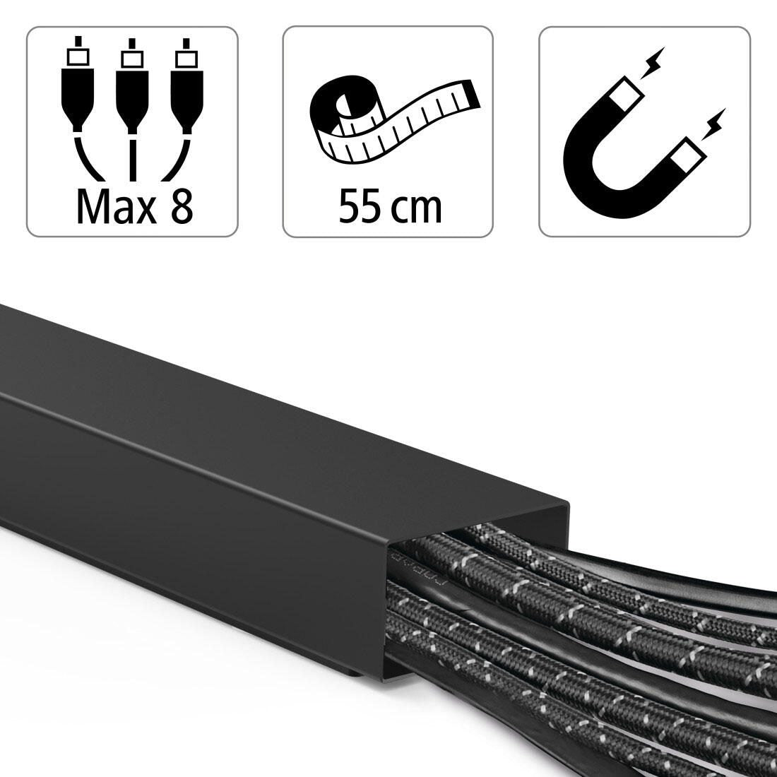 Hama Kabelkanal 55 cm schwarz
