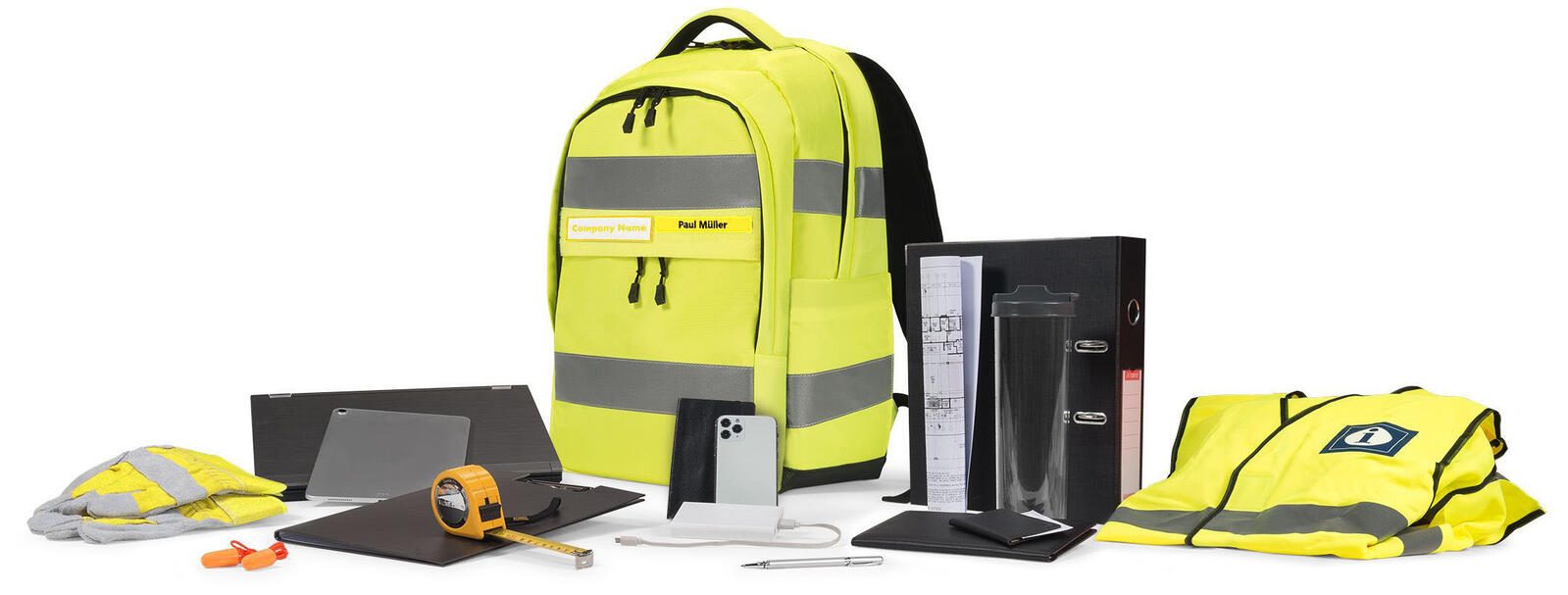 Dicota Rucksack Hi-Vis gelb 25,0 l bis 39,6 cm (15,6 Zoll)