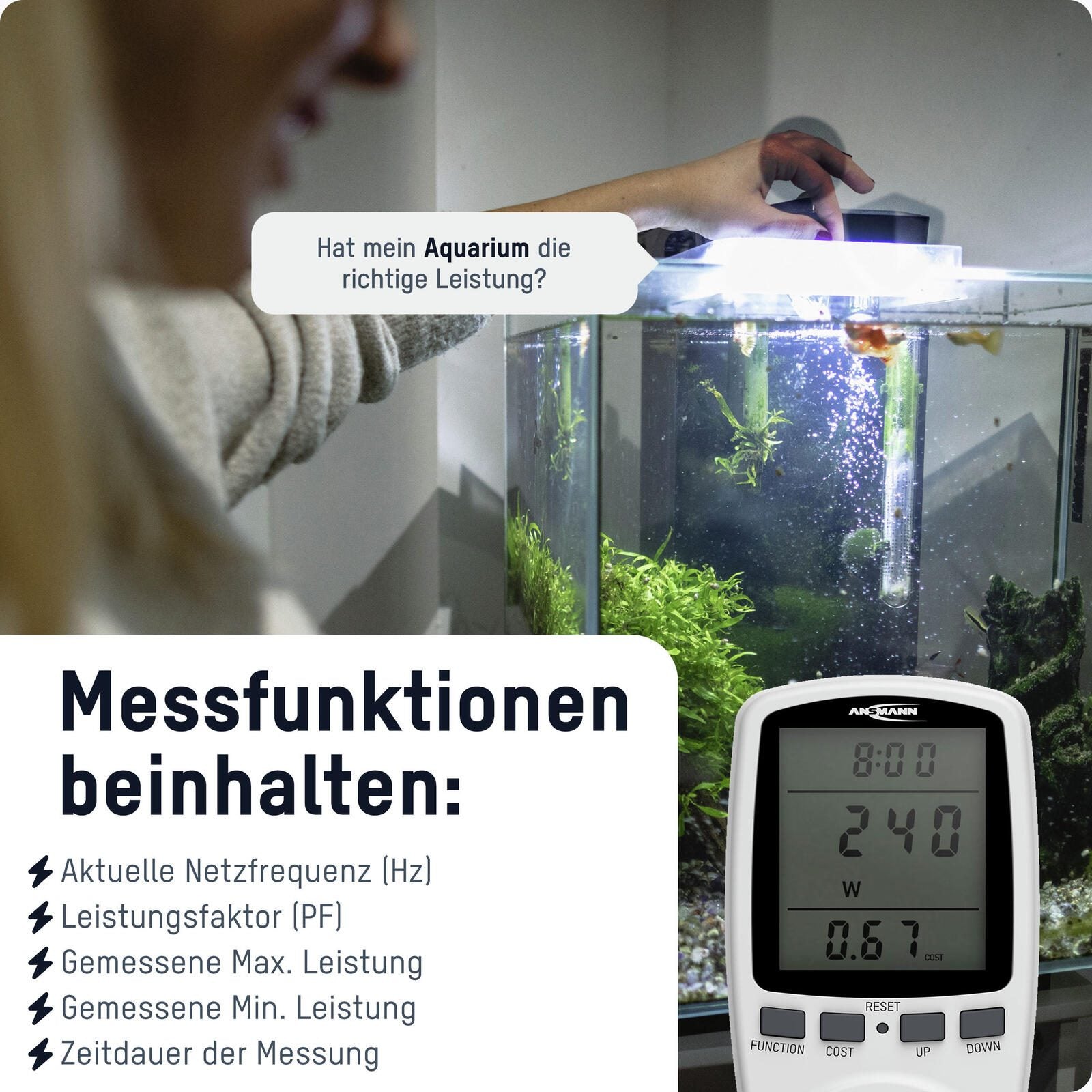 ANSMANN Energiekostenmessgerät APM 2 weiß