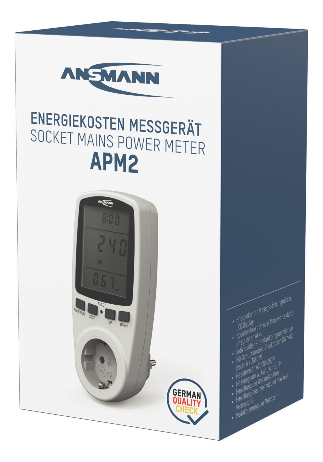 ANSMANN Energiekostenmessgerät APM 2 weiß