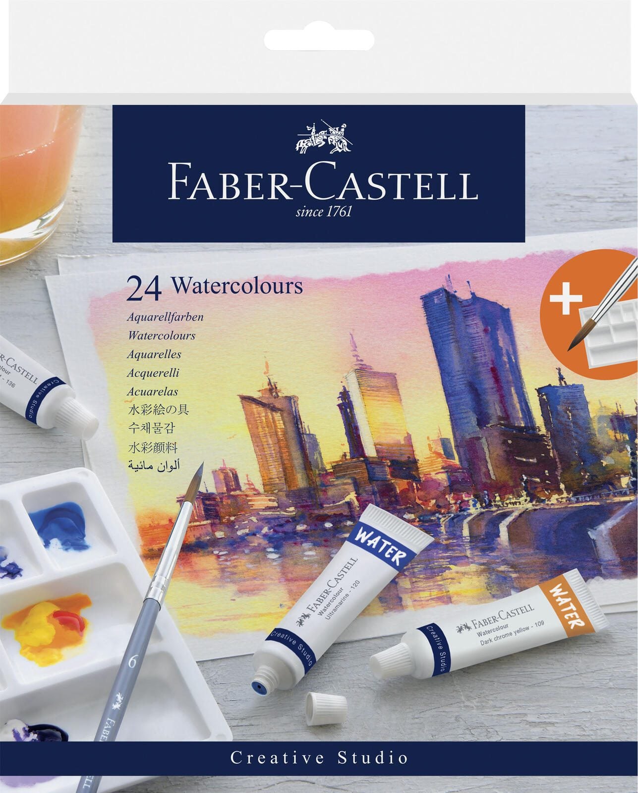 FABER-CASTELL Aquarellfarben farbsortiert