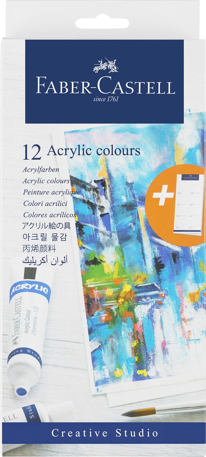 FABER-CASTELL Acrylfarben farbsortiert