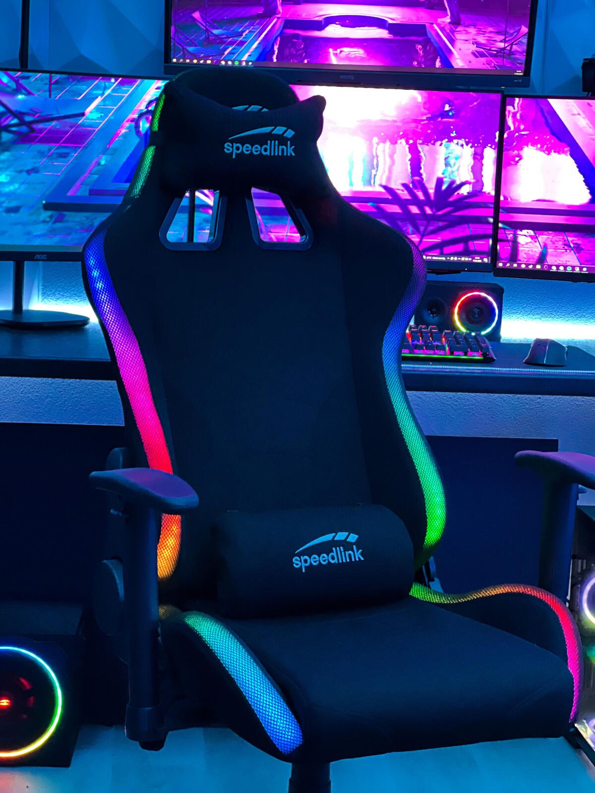 speedlink SL-660009-BK REGYS Gaming-Stuhl mit RGB-Beleuchtung - schwarz