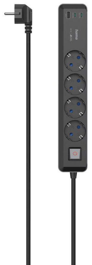 Hama Steckdosenleiste mit USB-Buchse 1.4 m