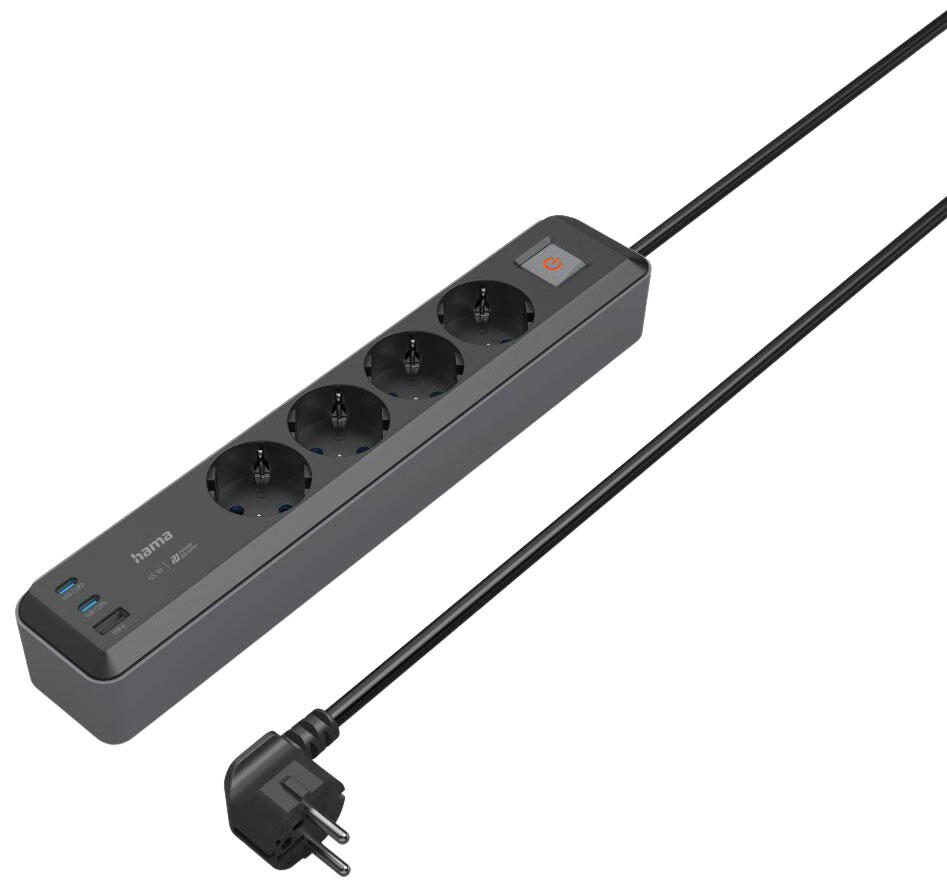 Hama Steckdosenleiste mit USB-Buchse 1.4 m