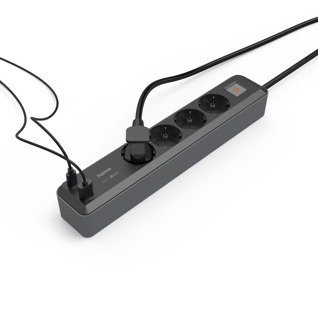 Hama Steckdosenleiste mit USB-Buchse 1.4 m